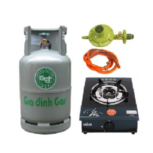 bộ bình bếp gas đơn gia đình xám 12kg