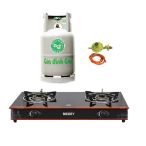 bộ bình bếp gas đôi gia đình xám 12 kg